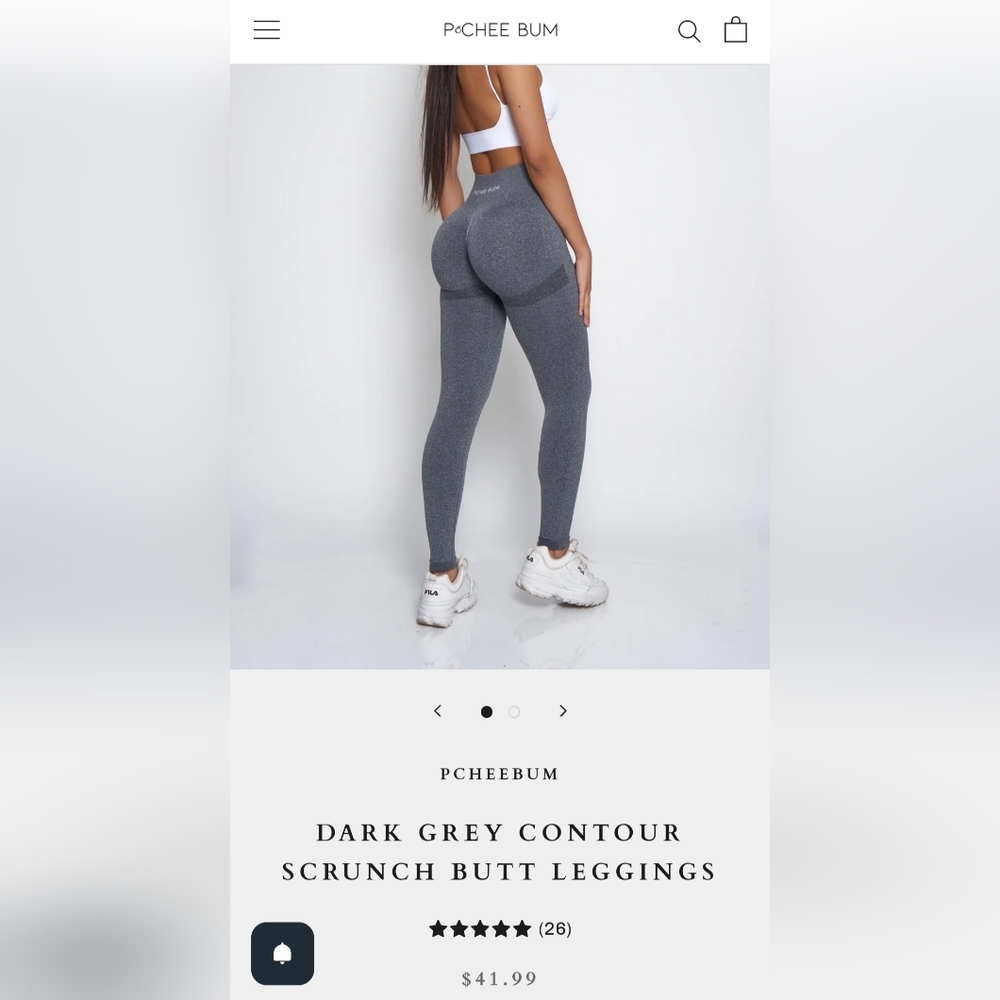 POCHEE BUM Gray Leggings